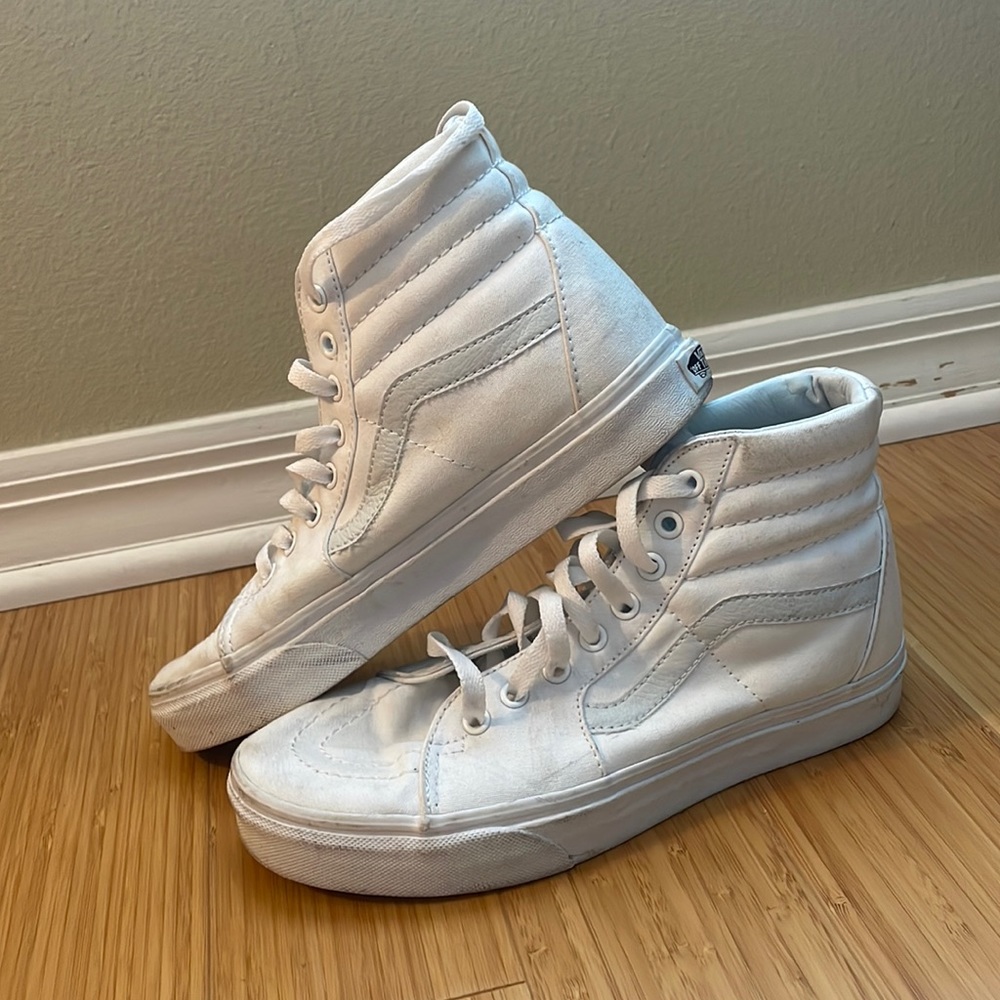 White high top Vans